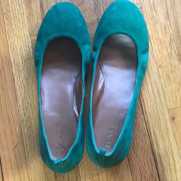 J.Crew Cece Suede Ballet Flat - Green - Size 8.5 - Picture 7 of 7